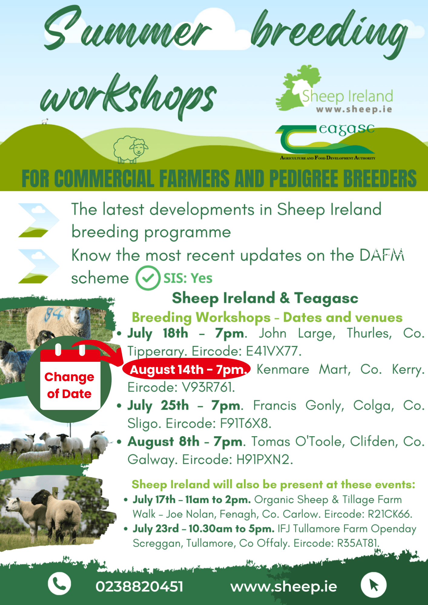 You are currently viewing Sheep Ireland & Teagasc Summer Breeding Workshops. Save the dates!